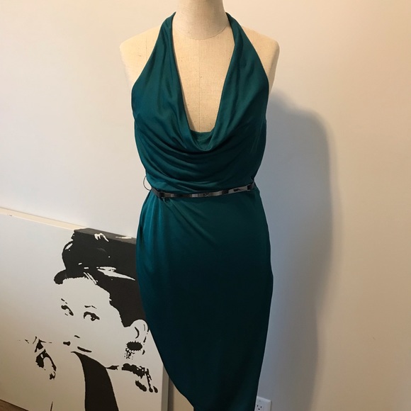 Halston Heritage Belted Jersey Dress - Picture 5 of 7